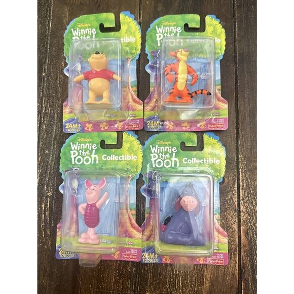 NEW Winnie the Pooh 4 Figure Set Pooh, Piglet, Tigger, Eeyore 2000 Fisher Price. - Picture 1 of 9